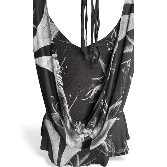 RELIGION London Draped Beaded Graphic Top – Size M - Picture 3 of 9